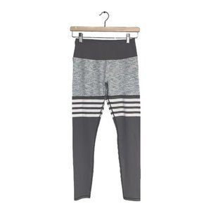Queenieke Leggings Striped Socks Grey White Compression Workout‎  Size 8/10 US